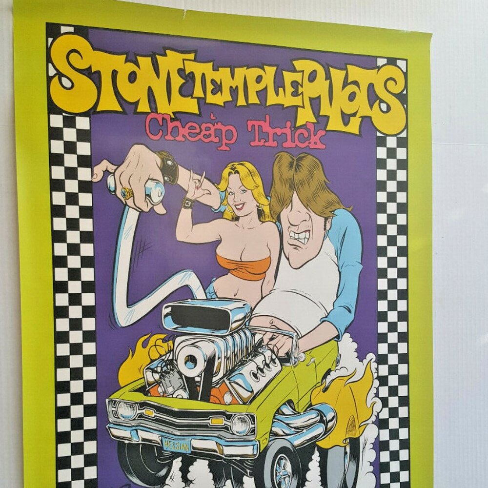STONE TEMPLE PILOTS Gig Poster 1997 COOP ORIGINAL PROMO 32" X 23" CHEAP TRICK